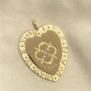 Jane Win Gold Plated Heart Pendant Necklace